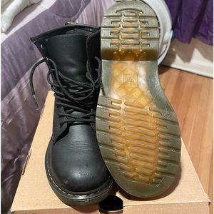 Slightly worn dr marten boots